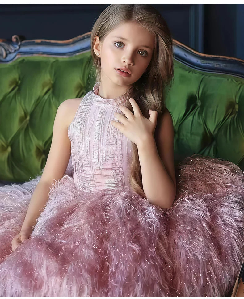 Girls' Birthday Party Princess Dress, Children's Important Holiday Piano Performance Costume, Flower Girl Wedding Dress, Dress