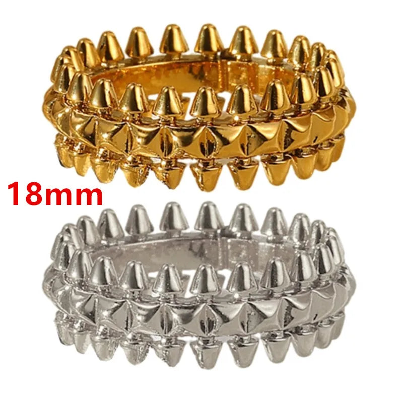 18mm Geometric Women Ring Made Of Sturdy Copper For Everyday Elegances