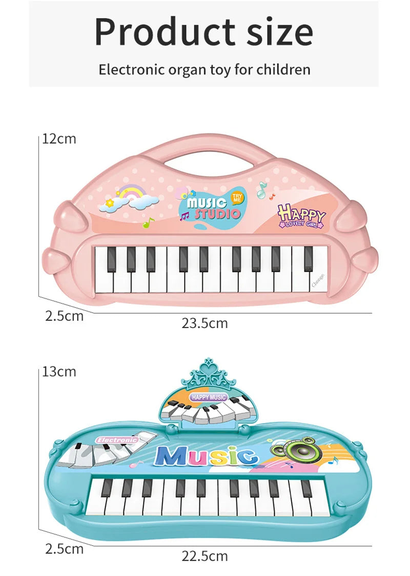 Electronic Piano Toys 13 Key Portable Music Piano Toy Electronic Musical Instrument Toys Multifunctional Kids Music Learning Toy