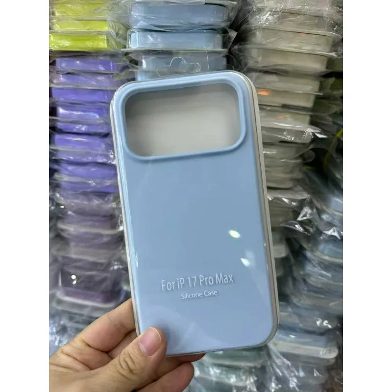 Official Liquid Silicone Skin Feel Case For IPhone 18 Pro Max 17 Pro Air Macaron Solid Candy Colour Color with Packet Box Cover