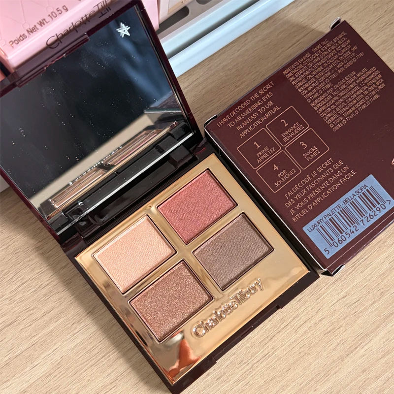 4-Color Eyeshadow Palette Fine Powder Cosmetic 5.2g