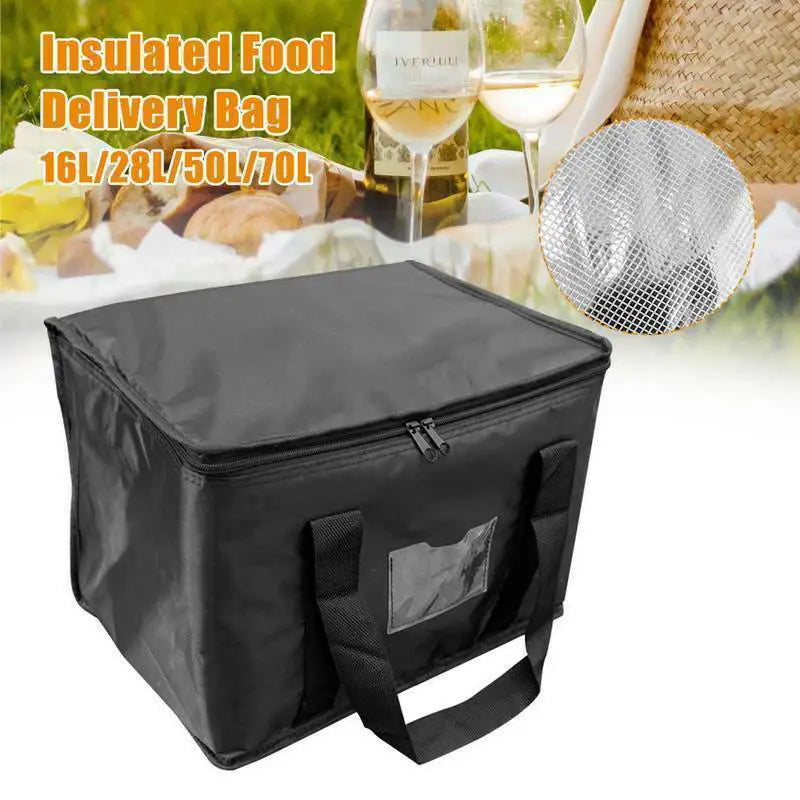 16/28/50/70L Insulated Thermal Cooler Bag Insulation To Keep Cold Large Capacity Portable Lunch Bag Zip Picnic Tin Foil Food Bag