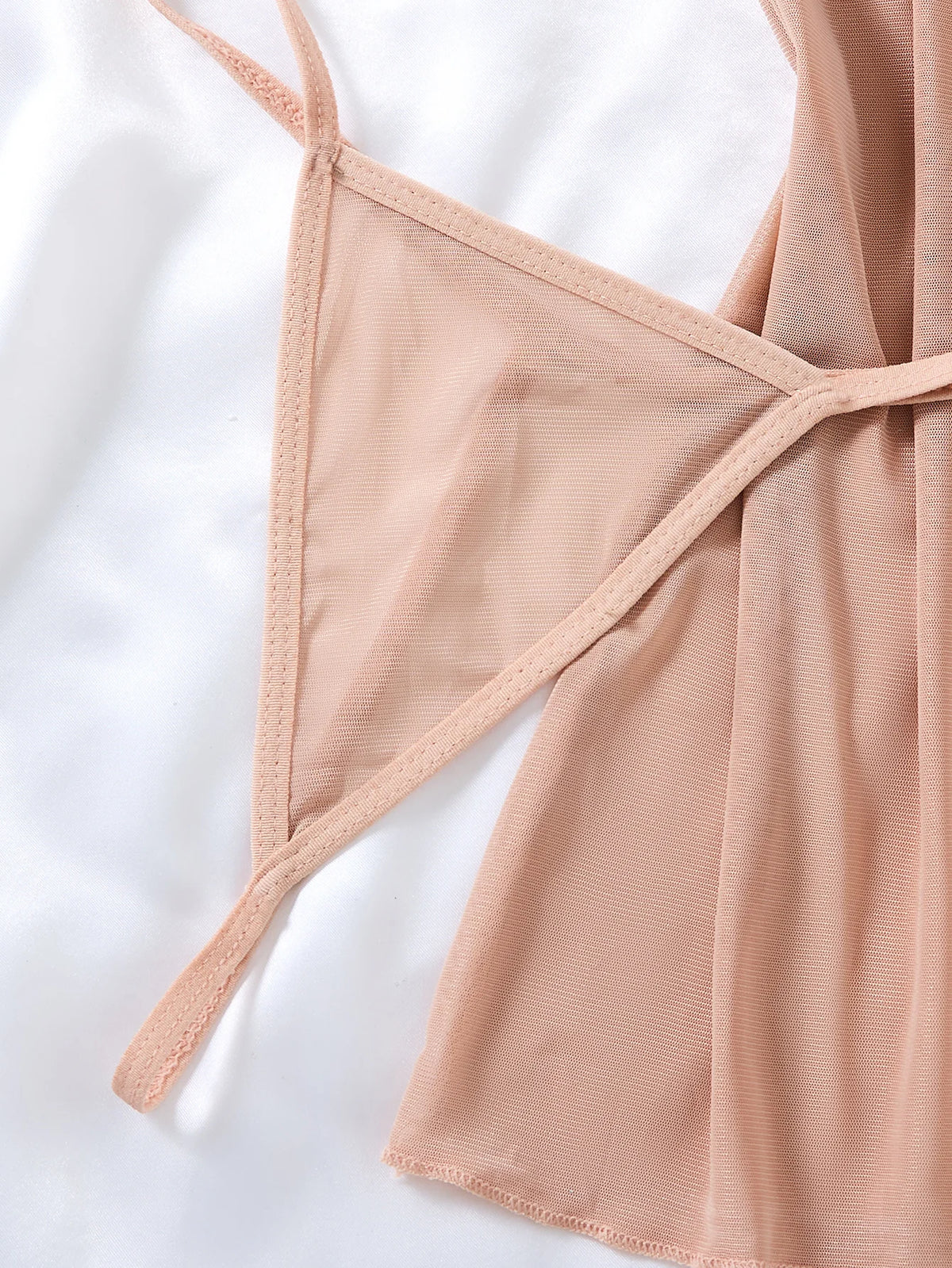Sleeveless Short Night Dress Summer Sets Lace Tulle Pajamas Hot Women's Sexy Nightgown With Thong Suit Suspender Backless Robe