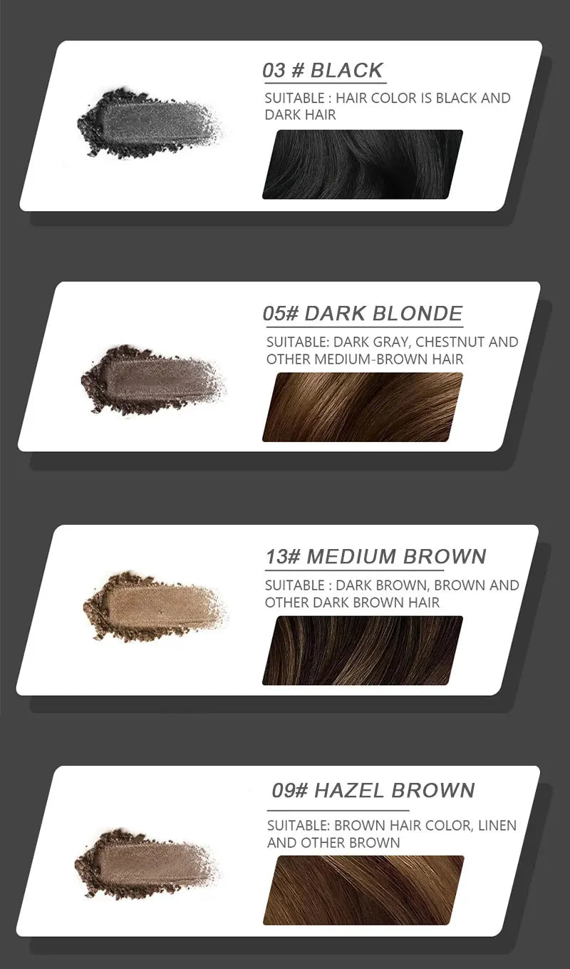 14 Color Temporary Hairline Powder Stick,Waterproof Hairline Filling Powder,Hair Shadow Powder,Hair Shading Sponge Pen