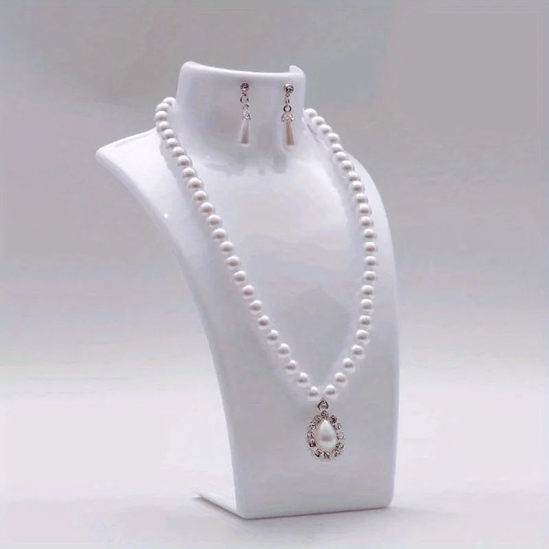 Jewelry Display Stand For Necklaces And Earrings, Portrait Neck Rack, Durable Earring Storage For Jewelers