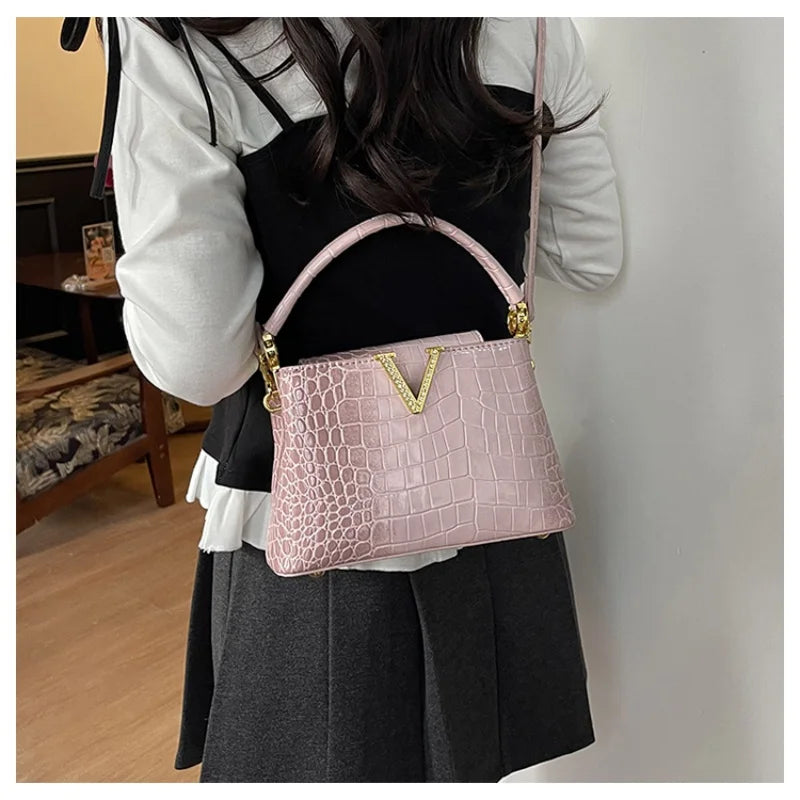2025 New PU Pattern Leather Women Handbags Luxury Fashion Small Shoulder Messenger Bag Portable Crossbody Shell Bags
