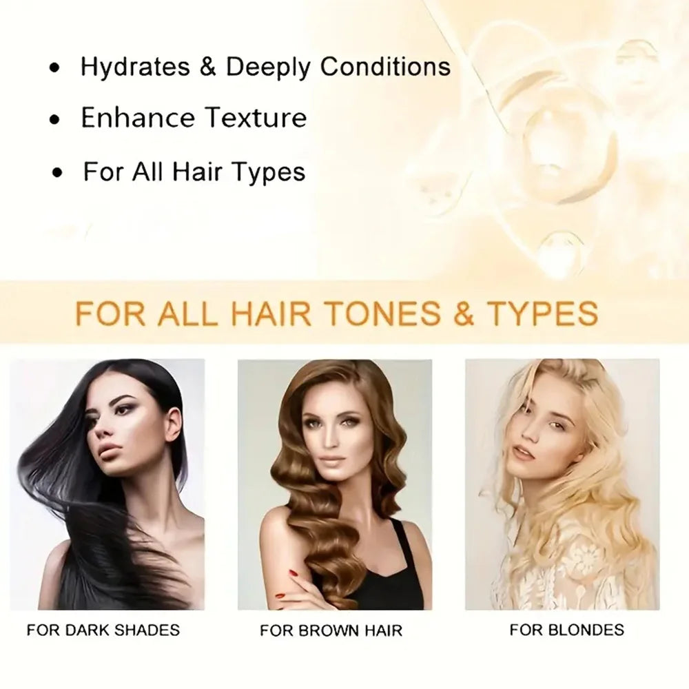  YOUNGCOME Keratin Hair Mask Moisturizer Conditioner Soft Smooth Frizz Damaged Hair Care Repair Hair Restore Shine Hair Mask