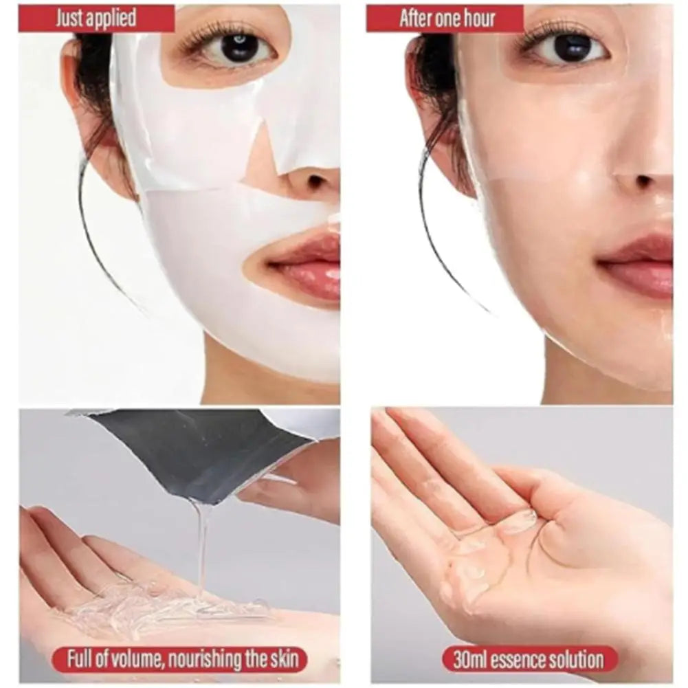 4PCS Quasi-Biological Collagen Hydrating Mask Overnight Brightening Anti-Aging Pore Minimizing Fine Line Reducing Mask Face Care
