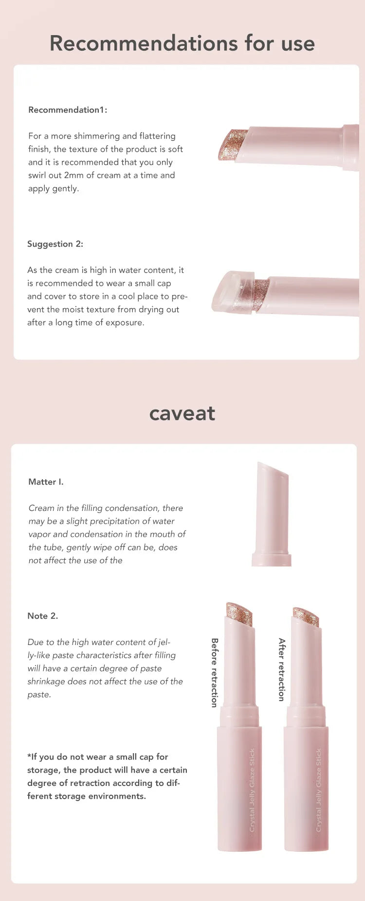 Jelly Eyeshadow Stick Holographic Pearl Shimmer and Delicate Glitter for Eye Brightening Long-Lasting Eyeshadow Highlight Stick