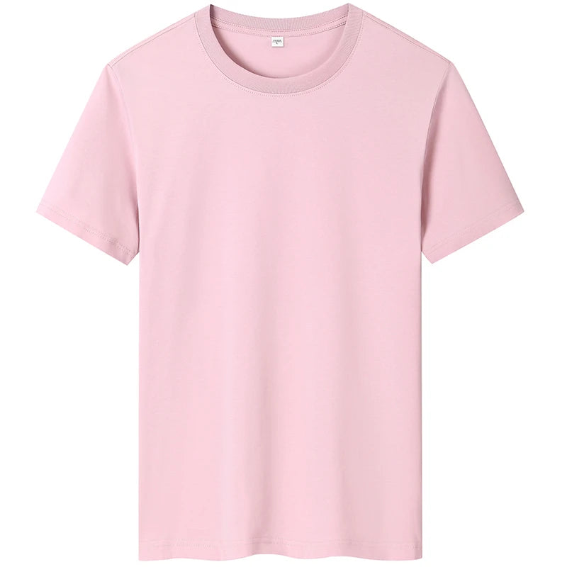 2025 New Men's Korean Casual Cotton Short Sleeved Round Neck T-shirt Summer Fashionable and Comfortable Versatile Top