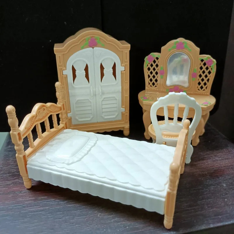 Hot Sale 31 Items / Lot Miniature Dollhouse Furniture Kitchen Sofa Table TV Bed Living Room Bathroom Set For Dolls Best DIY Gift