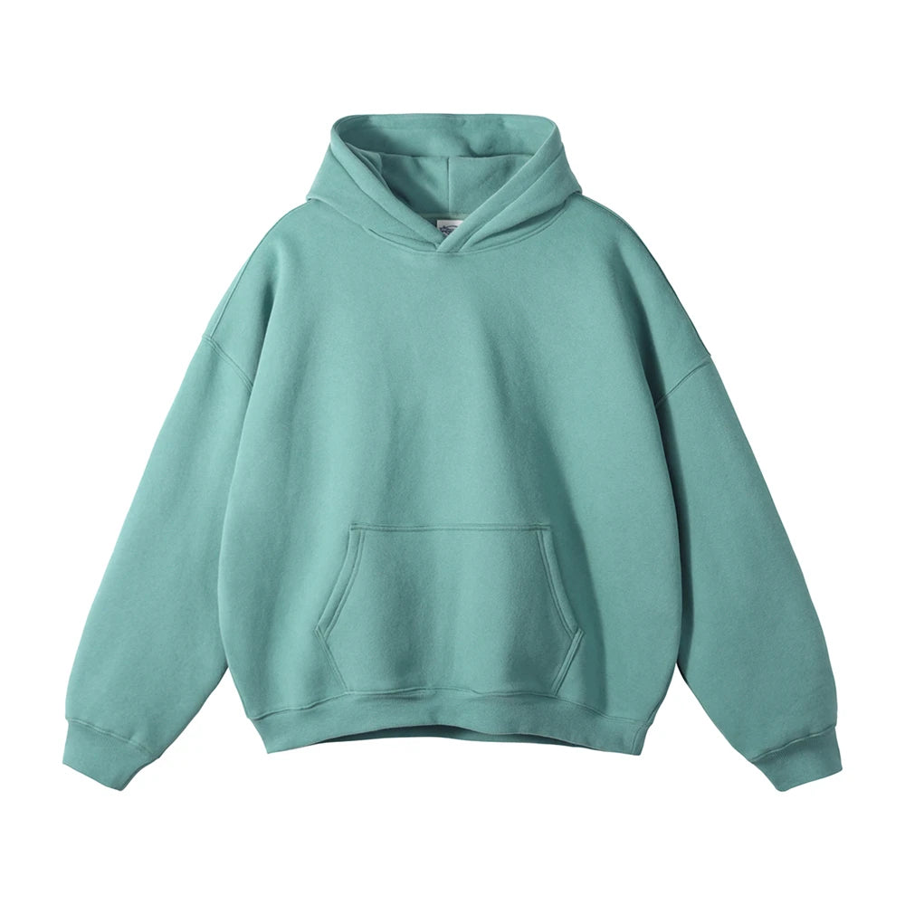 ZODF Men's Unisex Fleece Hoodie - 350gsm Oversized Winter Sweatshirt