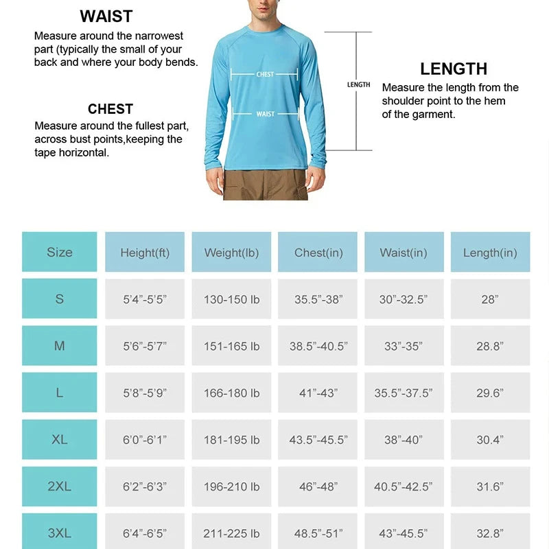 Nheals UPF 50+ Long Sleeve T-shirt Men's UV Sun Protection Quick Dry Breathable Sunscreen T-shirt Hiking Fish Performance Tops