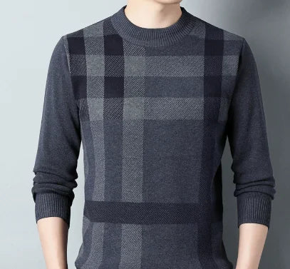 Mens Casual Knit Sweater Premium Warmth With Customizable Fit For Men And Everyday Comfort