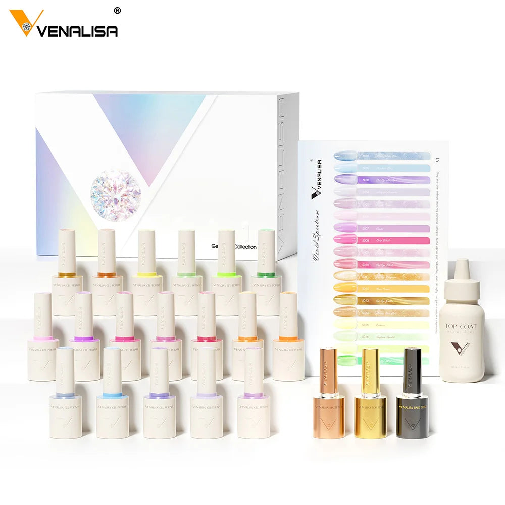Venalisa 10ml Nail Gel Polish - HEMA/TPO Free Soak-Off UV LED Gel