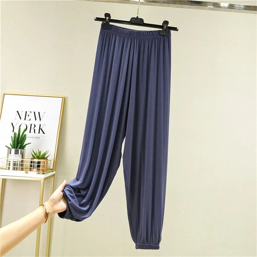 Women's Modal Harem Yoga Pants - High Waist Loose Casual Pants