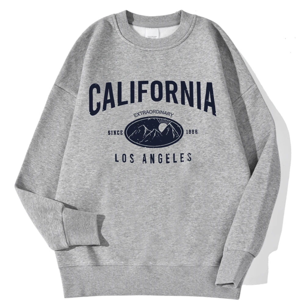 New York California Malibu Letter Sweatshirts Winter Women'S Casual Loose Hoodie Fleece Warm Crewneck Pullover Comfortable Clothes
