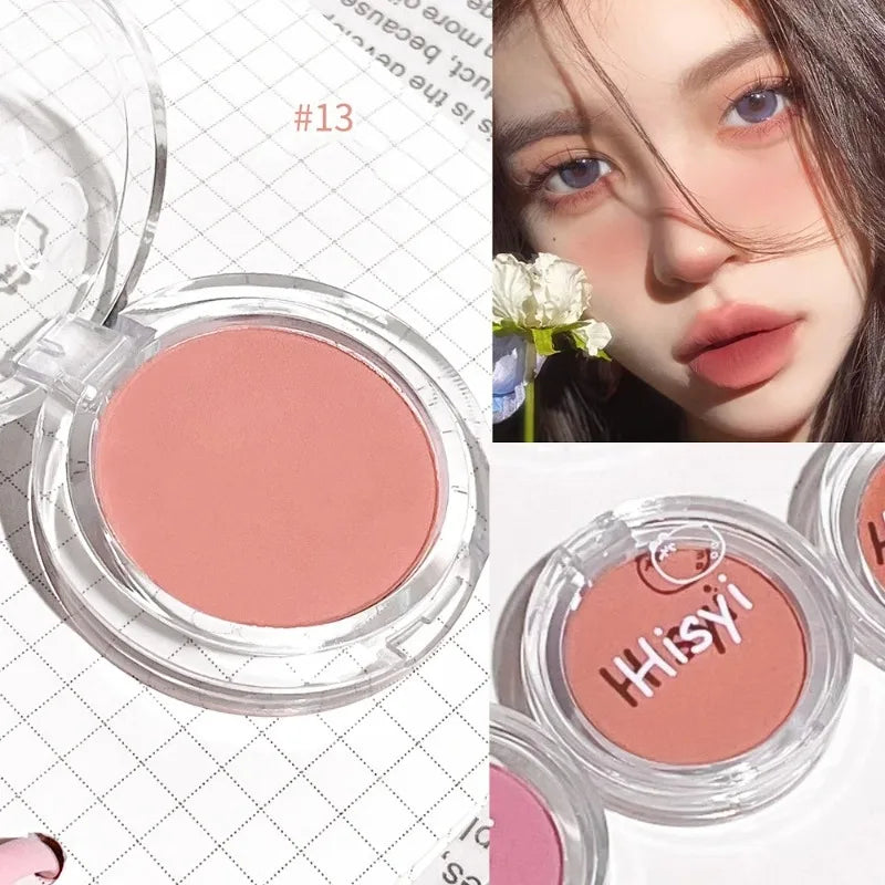 Monochrome Blush Palette Matte Natural Cheek Color Orange Girl Blusher Powder Brightening Facial Contouring Makeup Rouge Powder