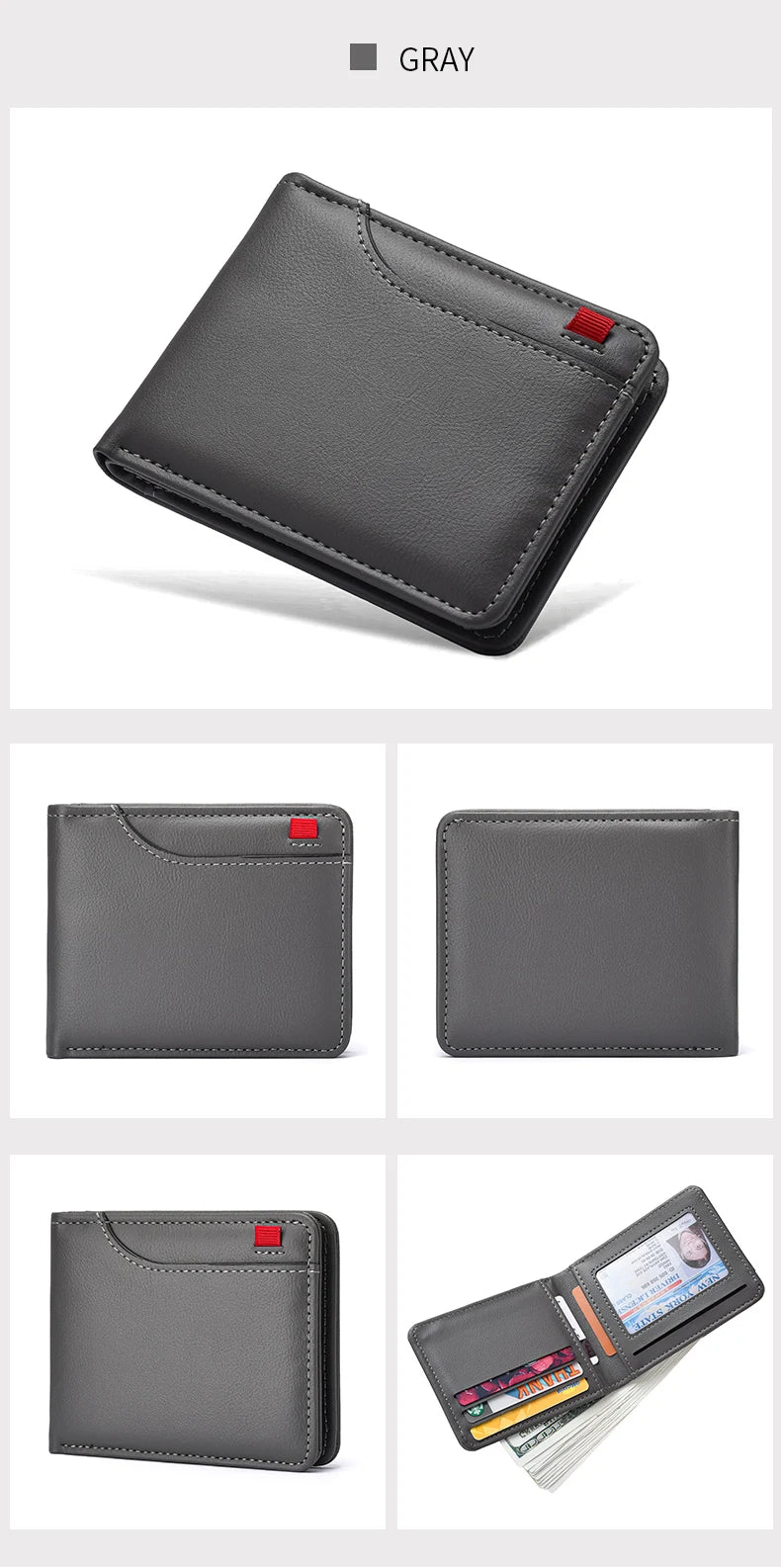 Men's Wallet Vertical Multi Card Small Wallet Driver's License Youth Mini Student Change Bag Card Bag