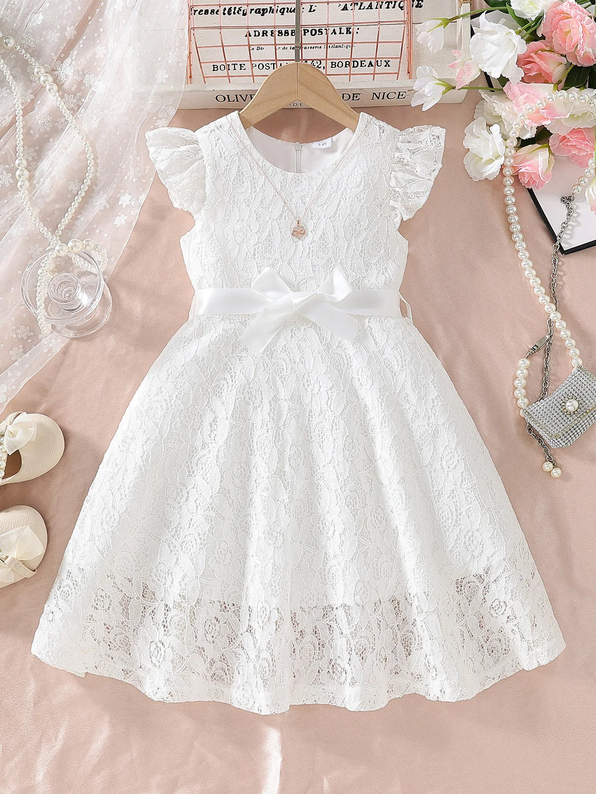 Girls Lace Dress Summer Princess Dresses for Kids Candy Color Teenager Wedding Performance Costume Baby Clothing 1-10T