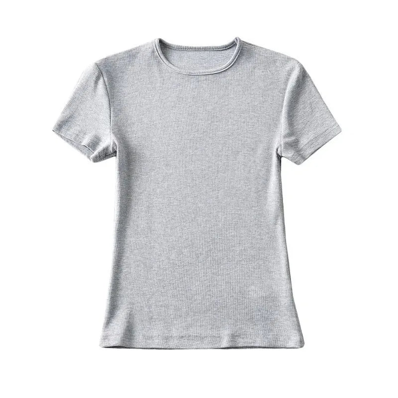 Women's Slim Fit Crop T-Shirt | Short Sleeve Summer Tee