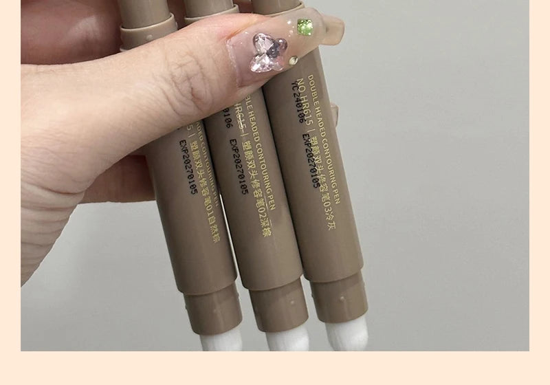 Herorange Valentine's Day Gift Contour Stick - 2-in-1 Nose & Face Sculpting Pen with Brush, Suitable for All Skin Types