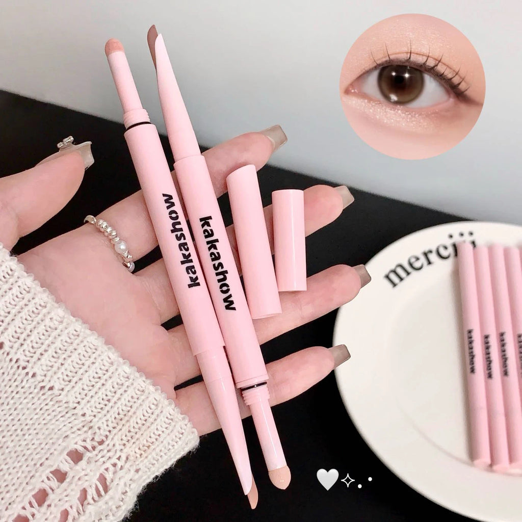 Meniscus Double-end Lying Silkworm Eyeliner Pencil Diamond Glitter Matte Eyeshadow Pen Brightening Cream Shadow Highligh Makeup