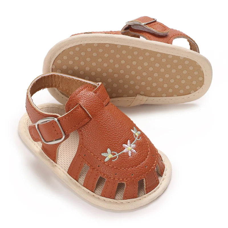 Infant Baby Boys Girls Sandals Summer Baby Wedding Dress Flat Shoes Newborn Crib Shoes First Walkers Prewalkers Shoes ﻿ ﻿