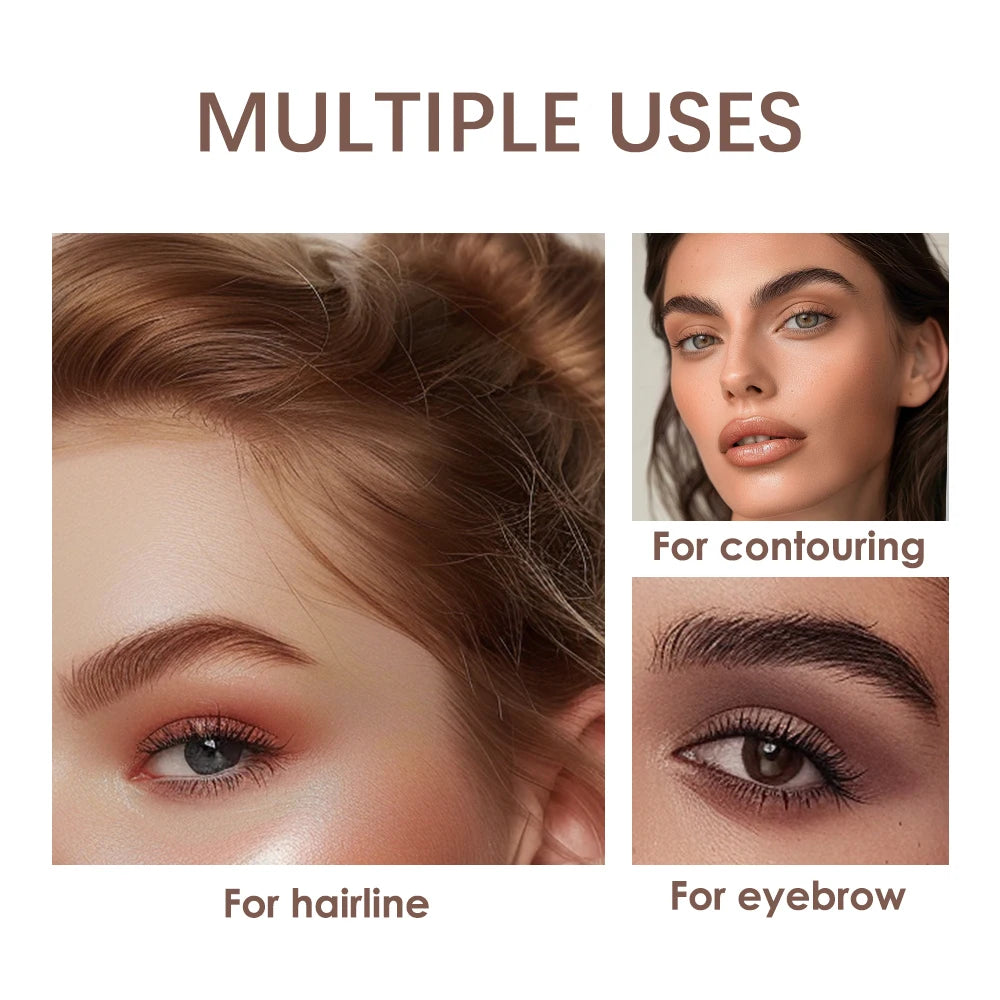 Hairline Shadow Powder Waterproof Sweat-proof Hairline Root Cover Up Filling Hair Natural Black Brown Eyebrows Contour Stick