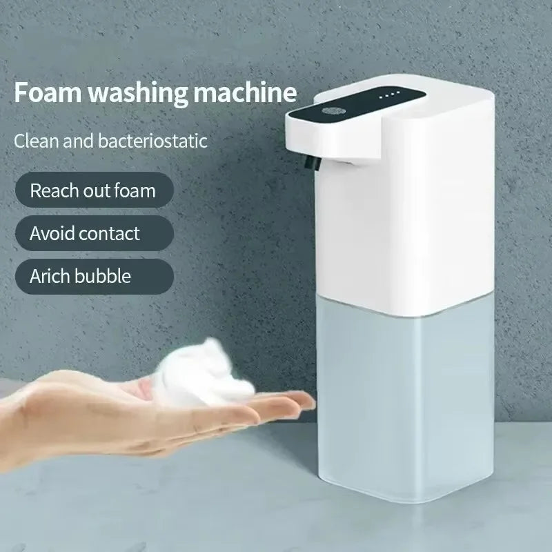 Dispensador de jabón automático de 400 ml, recargable por USB, dispensador de jabón de espuma portátil sin contacto y manos libres para el hogar