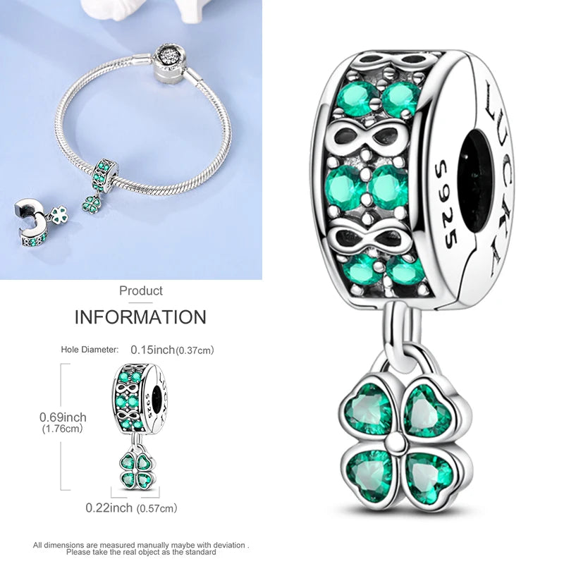 925 Sterling Silver Heart Infinity Charm Bead For Pandora Style Bracelets Gift For Her