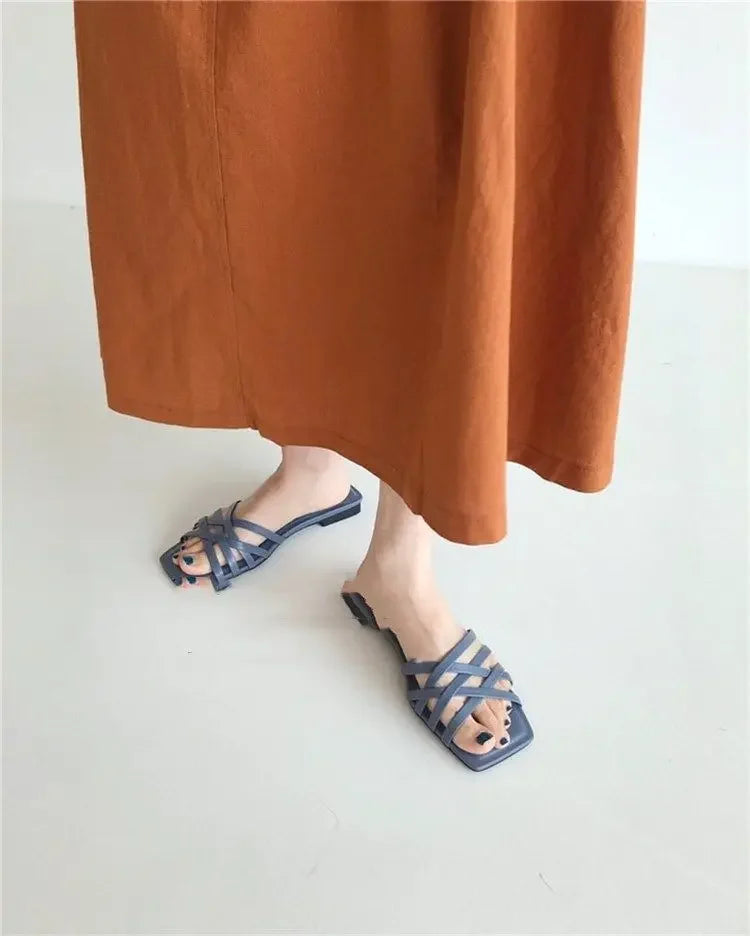 Korean Fashion Women Dress Casual Round Neck Loose Solid Color Casual Big Swing Sleeveless Long Linen Lazy Style Vestidos