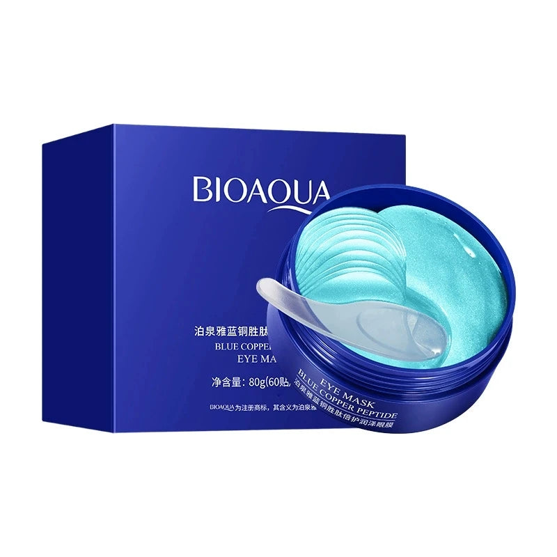 60pcs BIOAQUA Copper Peptide Eye Patches Anti Dark Circles Moisturizing Anti-Wrinkles Anti-Aging Eye Mask Skin Care Products