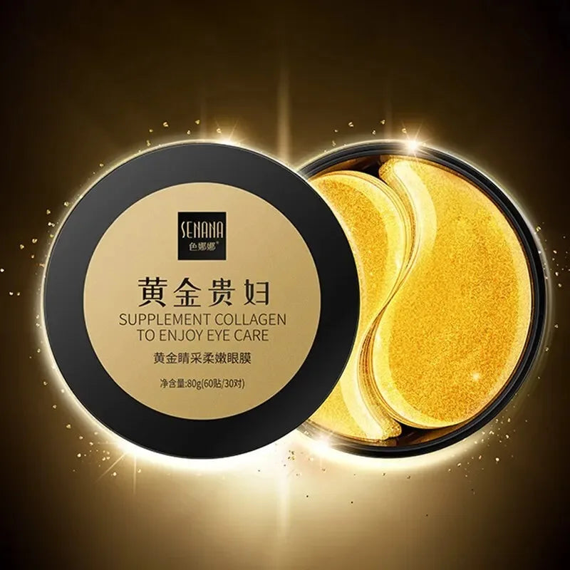60pcs Golden Collagen Crystal Eye Mask - Moisturizing Treatment