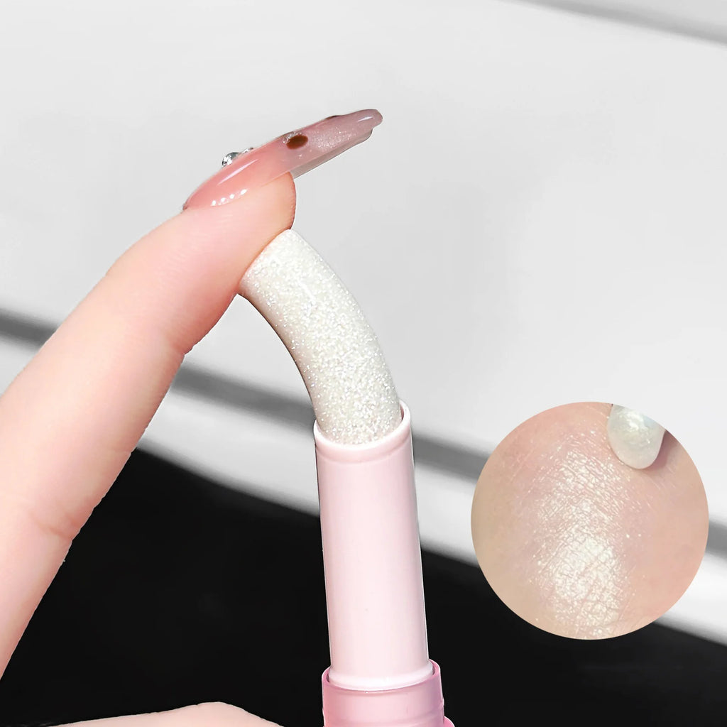 Jelly Brightening Eye Shadow Stick - Shimmer Creamy Eye Crayon, Easy-Blend Long-Lasting With Twist-Up Applicator