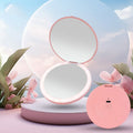 Mini LED Luminous Makeup Mirror Personalized Small LED Light USB Cosmetic 2 Side Folding Makeup Compact Pocket Mirror