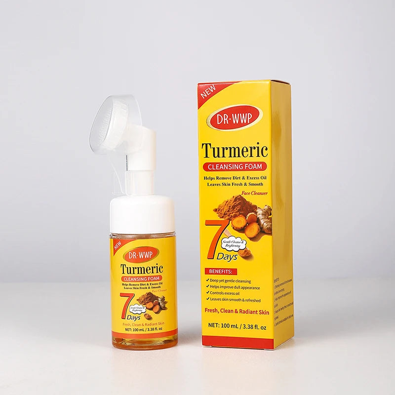 Turmeric Kojic Acid Facial Cleanser Refreshing Moisturizing VC Cleansing Mousse Gentle Cleaning Oil Control Brighten Skin Tone