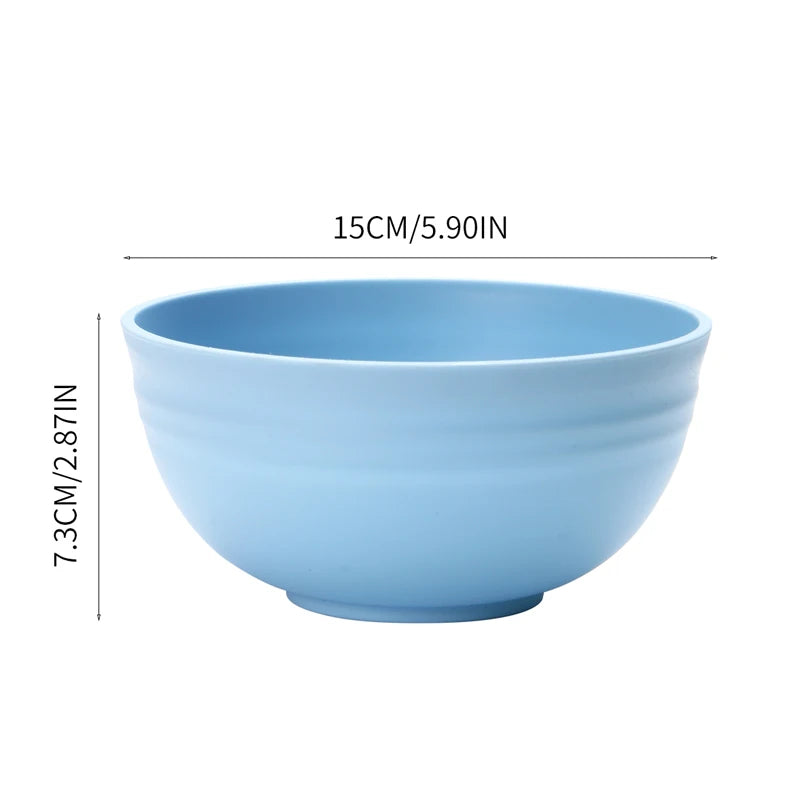 Reusable Plastic Bowls - Set of 8 Eco-Friendly Kitchen Bowls