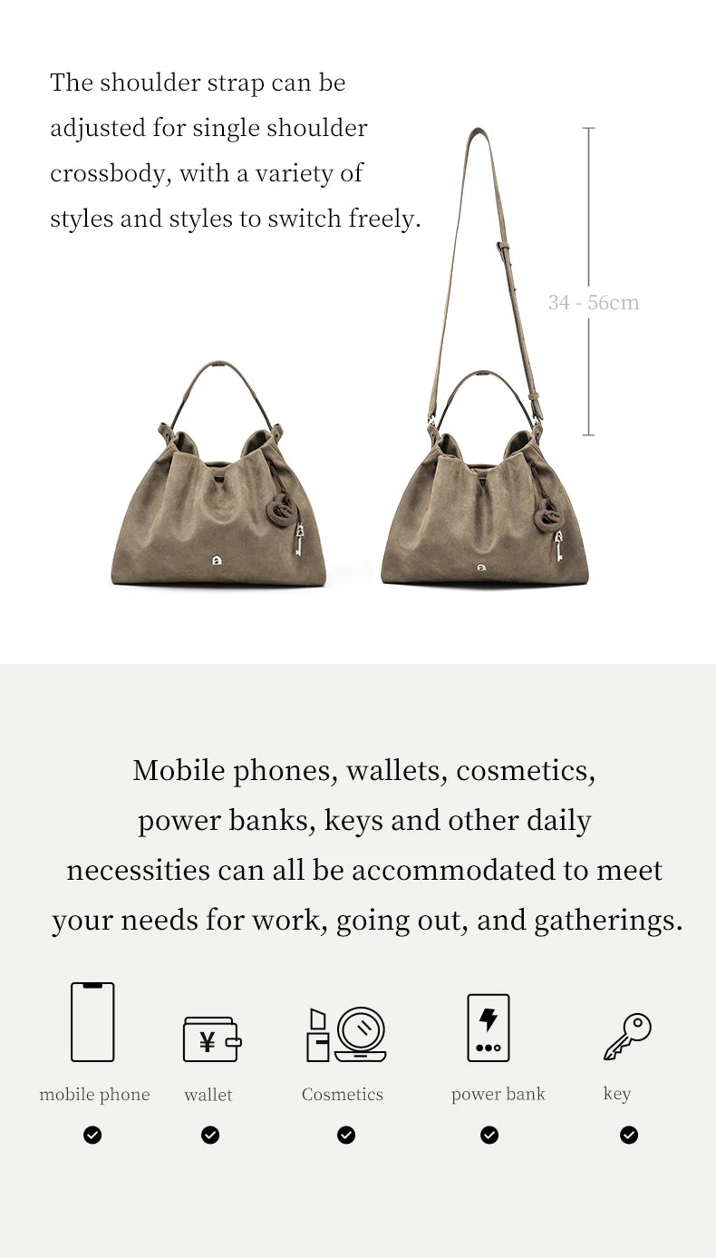 LA FESTIN Original Brand Women's Bag 2025 New Fashion Leather Shoulder Bag Lady Handbag Large Capacity Bag Crossbody Bag