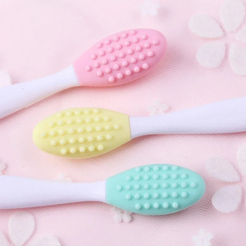 1/2PCS Face Silicone Brush Double-Sided Nose  Lip Face Clean cleansing stick Blackhead Removal Acne Makeup Brush