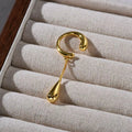 Lats 1 Piece C-Shaped Metal Teardrop Tassel Clip Earrings For Women'S No Piercings Ear Cuff Cartilage Clips Fashion Jewelry