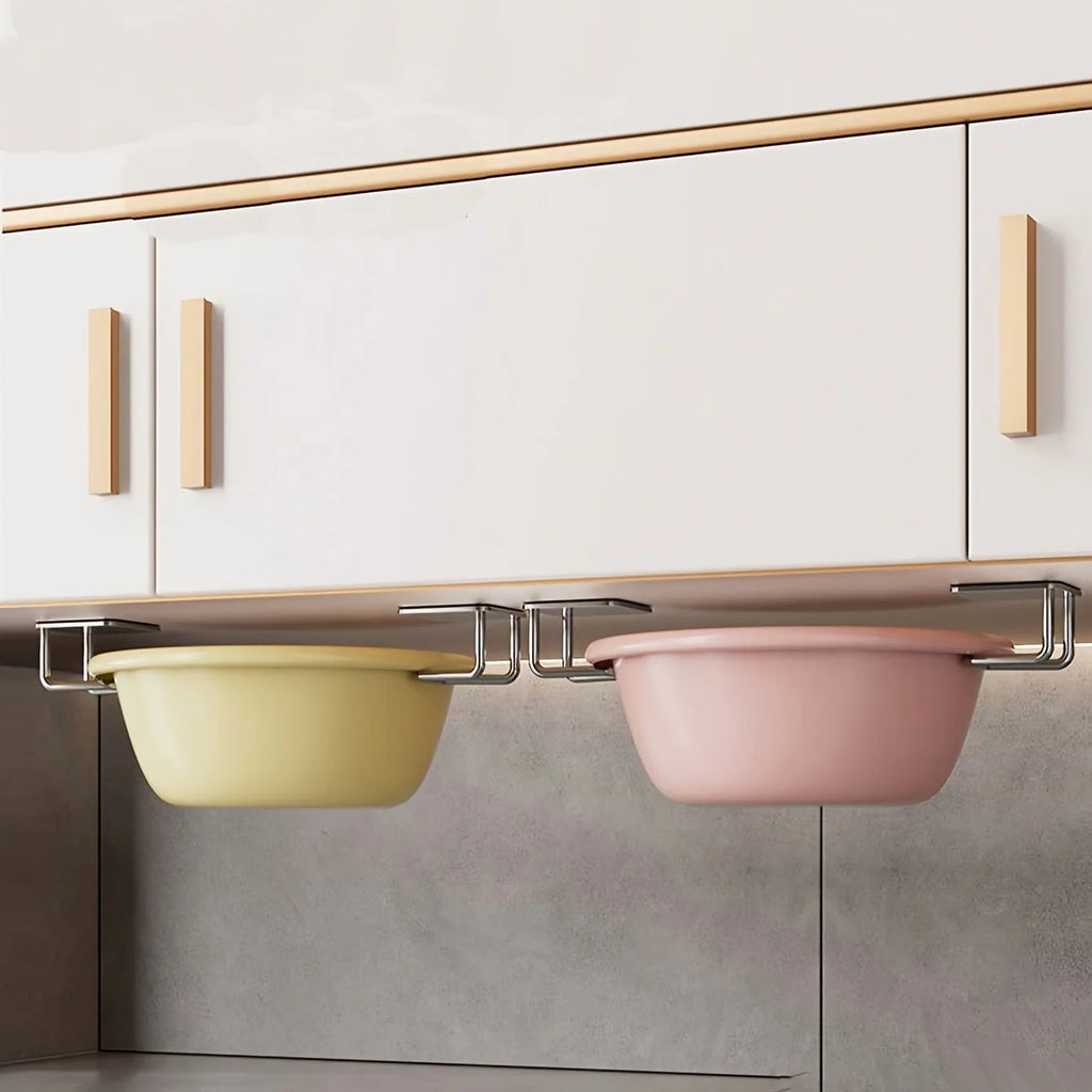 Estante de almacenamiento de cocina de 4 piezas, tabla de cortar multiusos sin perforaciones para debajo del armario, accesorios