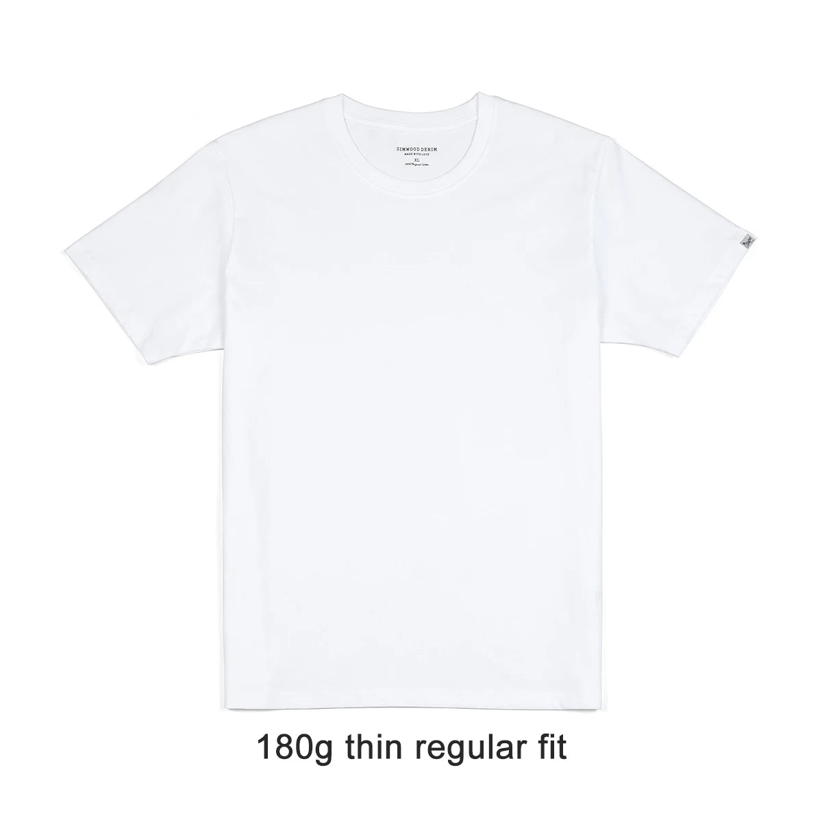 Simwood 2026 Summer New 180Gsm 100% Cotton White Solid T Shirt Men Causal O-Neck Basic T-Shirt Women'S High Quality Tops