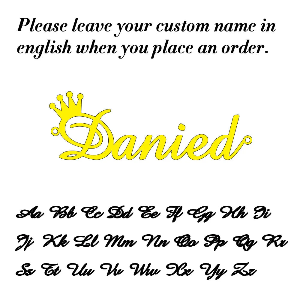 Collar con nombre personalizado para mujer, colgante de letras cursivas personalizadas, joyería de acero inoxidable, regalo para ella