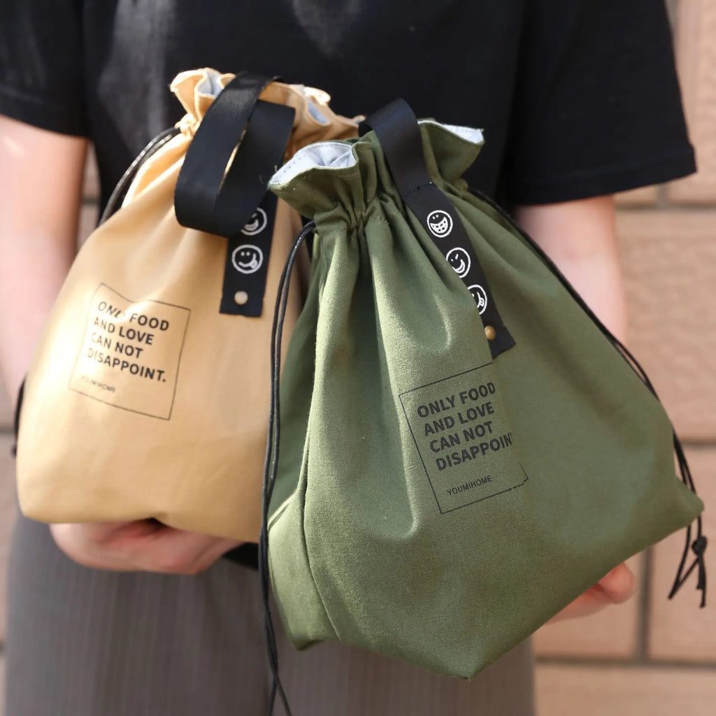 New Jewelry Lunch Bags Ice Storage Pack Student Portable Waterproof Picnic box bags industrial-style canvas portable pouches