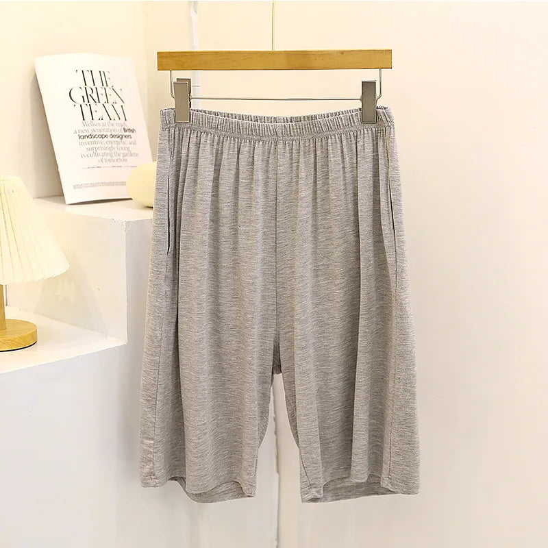 Fdfklak Women's Modal Pajama Pants - Knee Length Sleep Bottoms