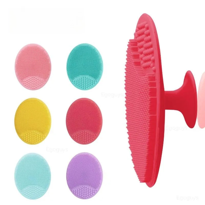 1PC Silicone Cleaning Brush Gel Washing Pad Exfoliating Blackhead Remover Facial Deep Cleansing Face Brushes Baby Bath Massager