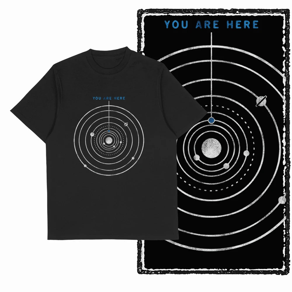 The Coolmind Men's 100% Cotton Astronaut Graphic T-Shirt - Black
