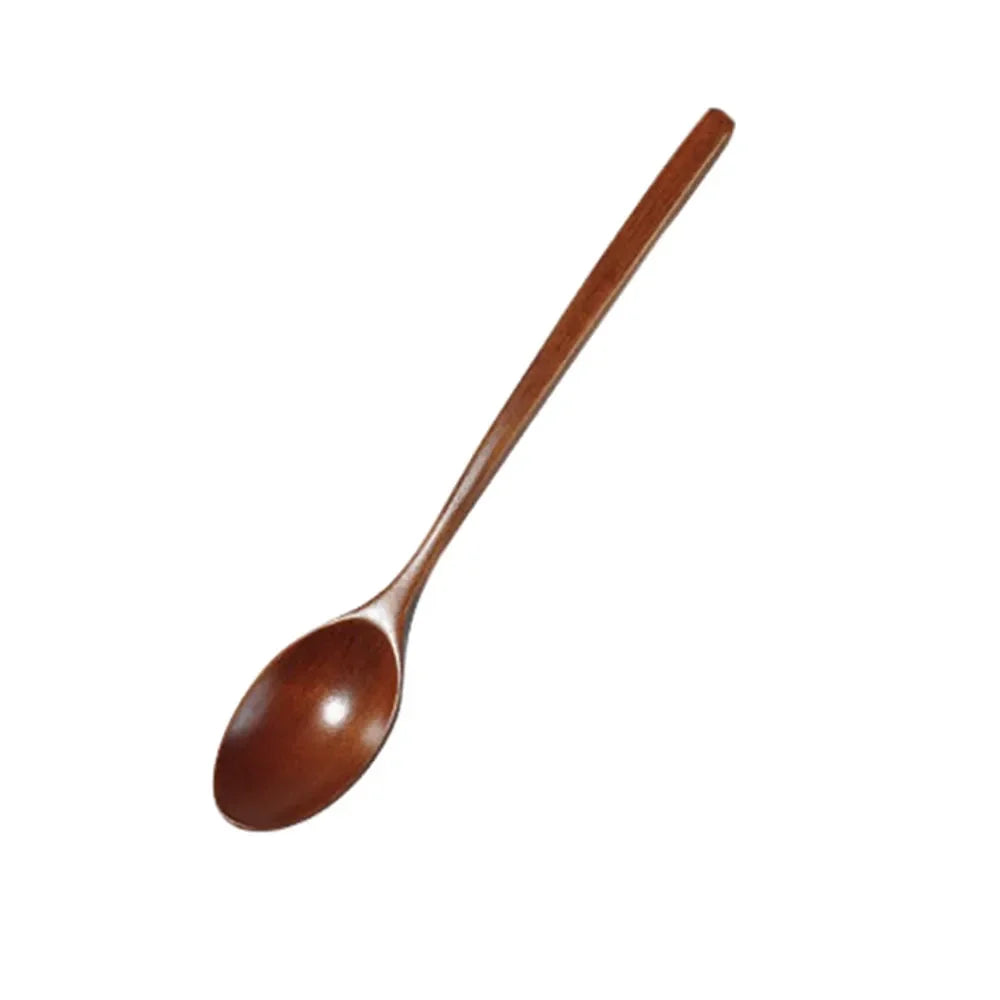 2pcs Wooden Spoon Soup Spoon Tableware Kitchen Cooking Utensils Tools Soup Environmentally Friendly Products Cooking Spoon