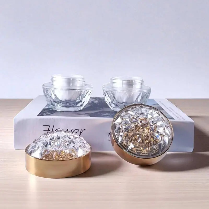 Empty Portable Mini Clear Glass Refillable Inner Liner Sub Packaging Eye Face Cream Travel Cosmetic Storage Containers